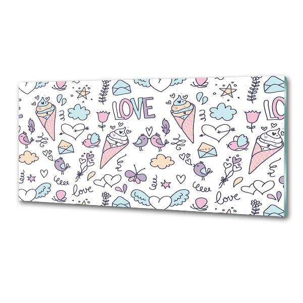 Panel para cocina Patrón romántico