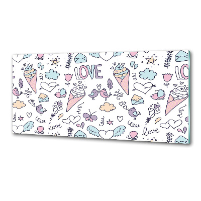 Panel para cocina Patrón romántico