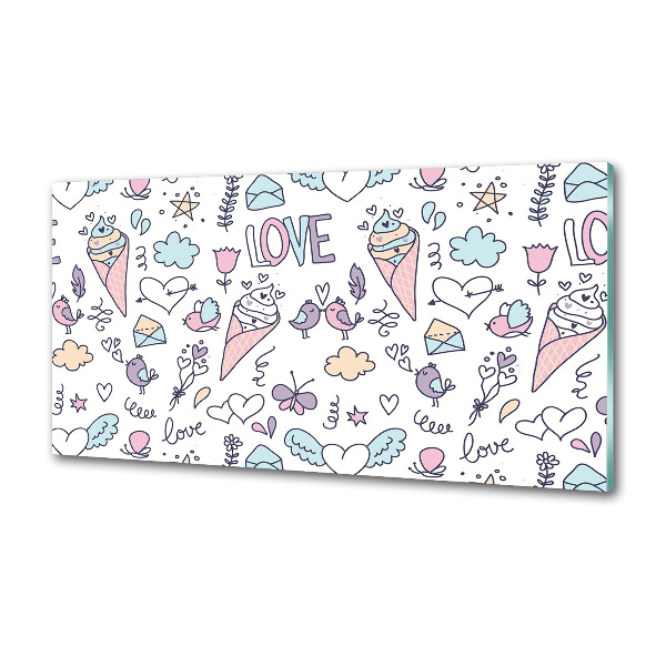 Panel para cocina Patrón romántico