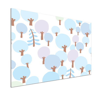 Panel do kuchni Kolorowe drzewa