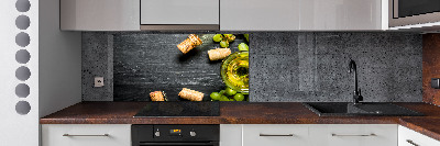 Salpicadero para cocina Vino blanco y fruta