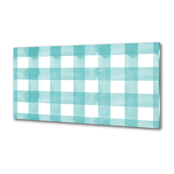 Panel de pared de cocina cuadros azules