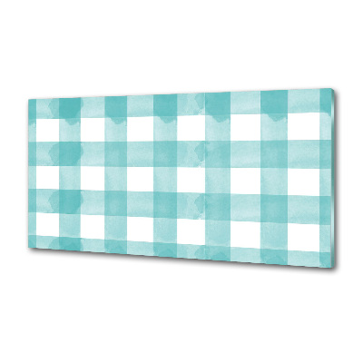 Panel de pared de cocina cuadros azules