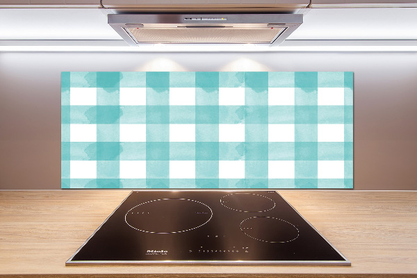 Panel de pared de cocina cuadros azules