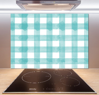 Panel de pared de cocina cuadros azules