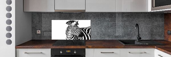 Panel do kuchni Zebra w śniegu