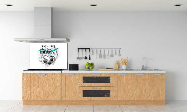 Salpicadero de cocina Gato con gafas