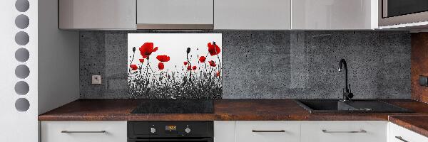 Panel para cocina Amapolas