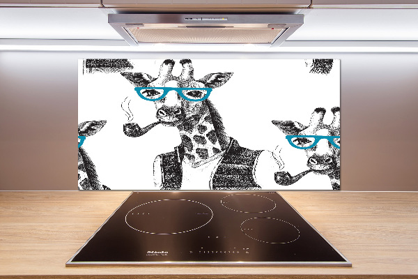 Panel de pared de cocina Jirafa con gafas