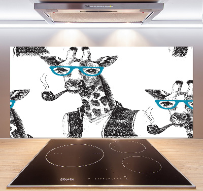 Panel de pared de cocina Jirafa con gafas