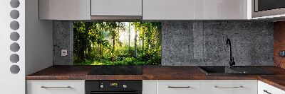 Panel de pared de cocina Bosque de sol matutino