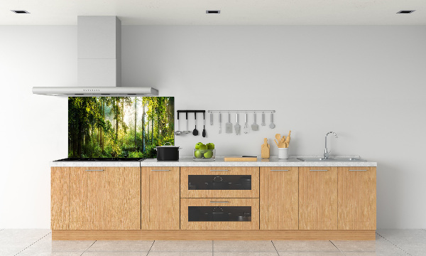 Panel de pared de cocina Bosque de sol matutino