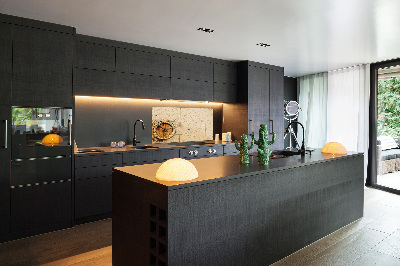 Panel de pared de cocina Brújula en el mapa