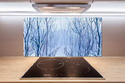 Panel de pared de cocina Bosque en invierno