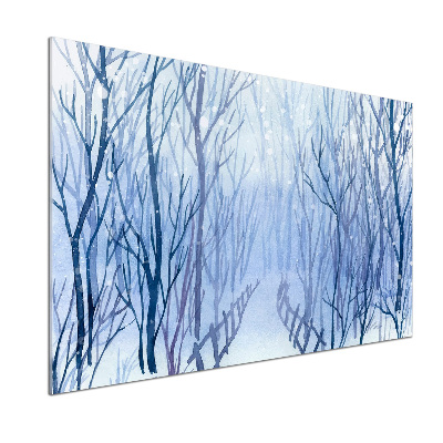 Panel de pared de cocina Bosque en invierno