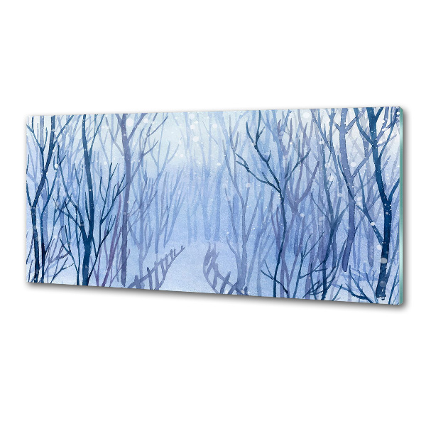 Panel de pared de cocina Bosque en invierno