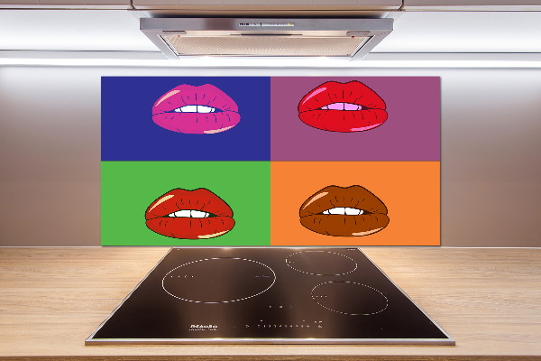Panel para cocina Labios coloridos