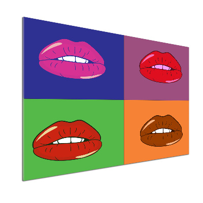Panel para cocina Labios coloridos