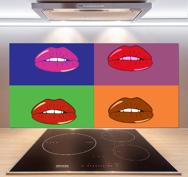 Panel para cocina Labios coloridos