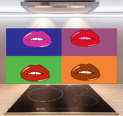 Panel para cocina Labios coloridos