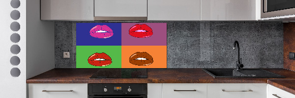 Panel para cocina Labios coloridos