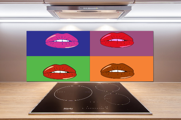 Panel para cocina Labios coloridos