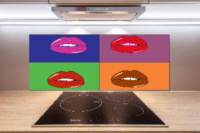 Panel para cocina Labios coloridos