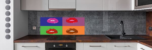Panel para cocina Labios coloridos