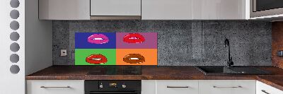Panel para cocina Labios coloridos