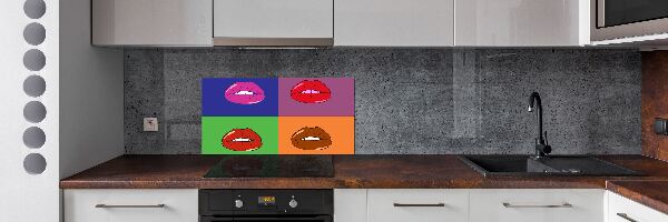 Panel para cocina Labios coloridos
