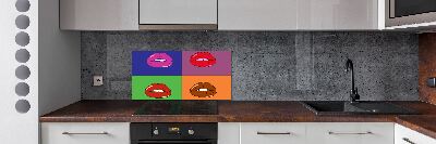 Panel para cocina Labios coloridos
