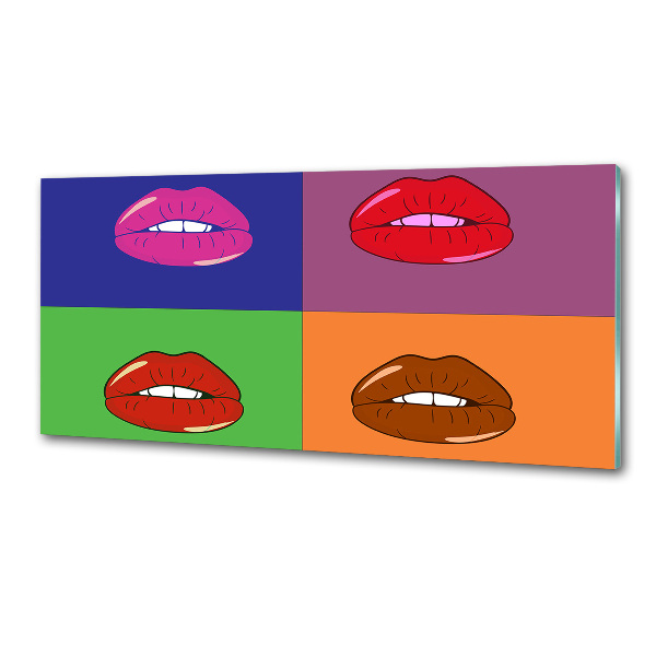 Panel para cocina Labios coloridos