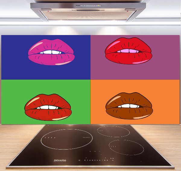Panel para cocina Labios coloridos