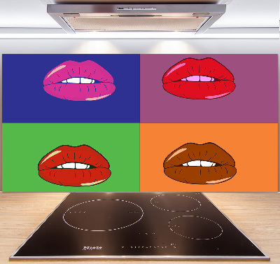Panel para cocina Labios coloridos