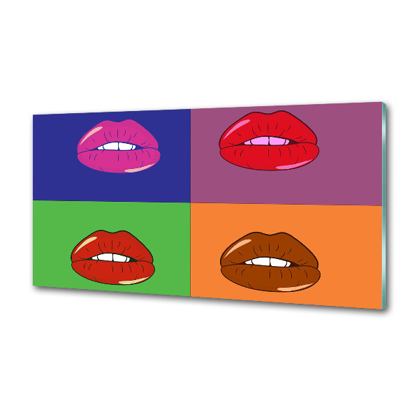 Panel para cocina Labios coloridos