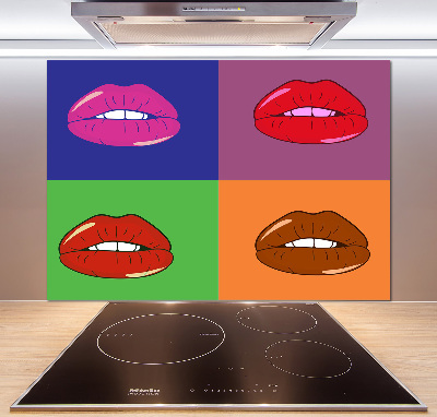 Panel para cocina Labios coloridos
