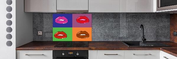 Panel para cocina Labios coloridos