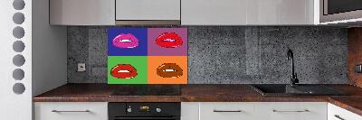 Panel para cocina Labios coloridos