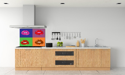 Panel para cocina Labios coloridos