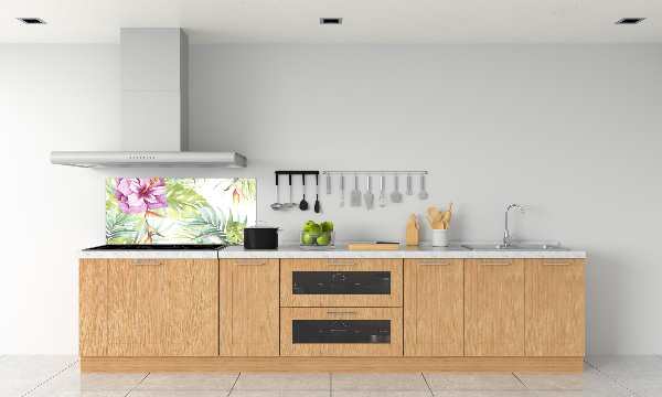 Panel para cocina flores hawaianas