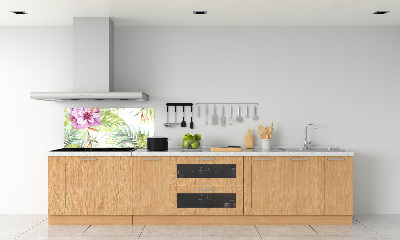 Panel para cocina flores hawaianas