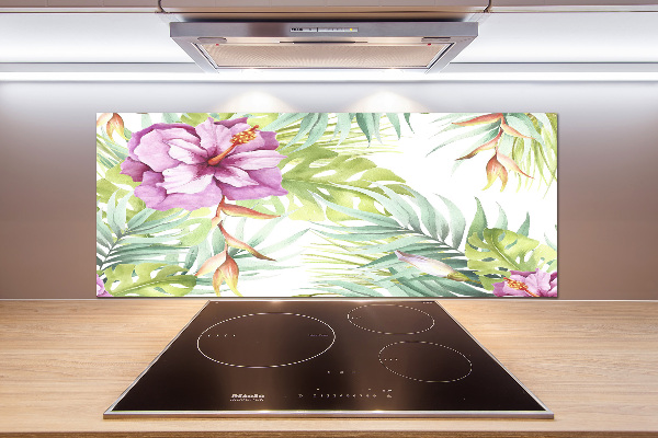 Panel para cocina flores hawaianas