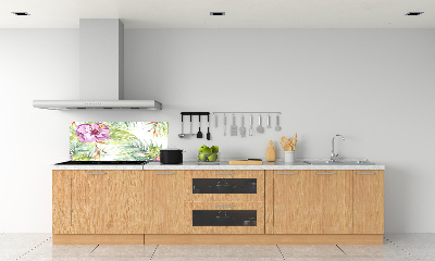 Panel para cocina flores hawaianas