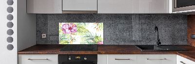 Panel para cocina flores hawaianas