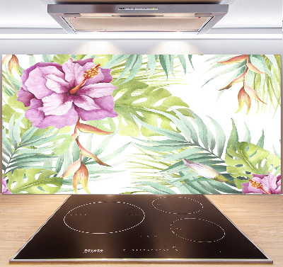 Panel para cocina flores hawaianas