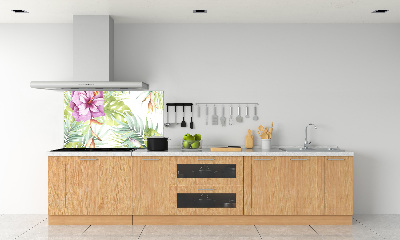 Panel para cocina flores hawaianas