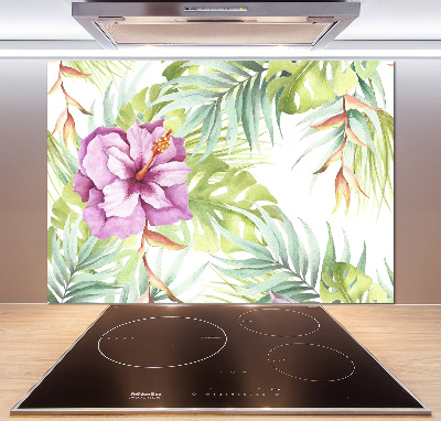 Panel para cocina flores hawaianas