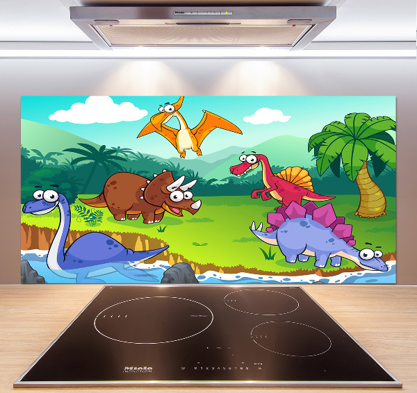 Panel de pared de cocina Dinosaurios