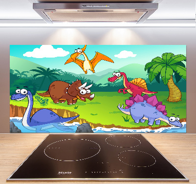 Panel de pared de cocina Dinosaurios