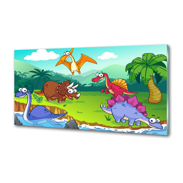 Panel de pared de cocina Dinosaurios